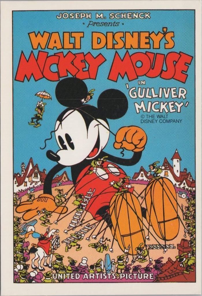Walt Disney - Micky Mouse - In Gulliver Mikey, Verzamelen, Ansichtkaarten | Themakaarten, Ongelopen, 1980 tot heden, Overige thema's