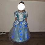 Prinsessen jurk blauw met lampjes. 128, Ophalen of Verzenden, Zo goed als nieuw
