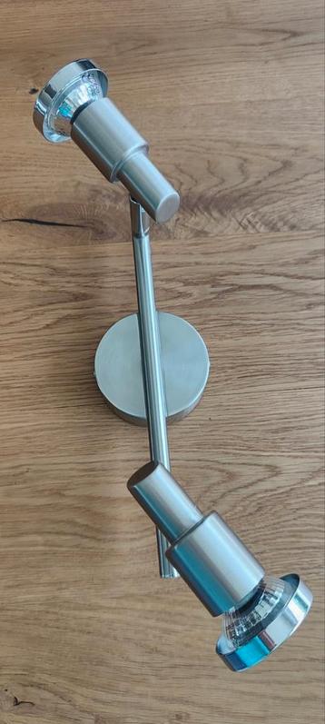 RVS spot met 2x led lamp beschikbaar voor biedingen