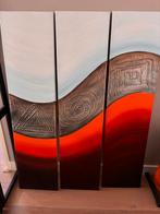 Schilderij 3-luik, Kunstwerk van Gena Genadiy (3x 120x30 cm), Ophalen