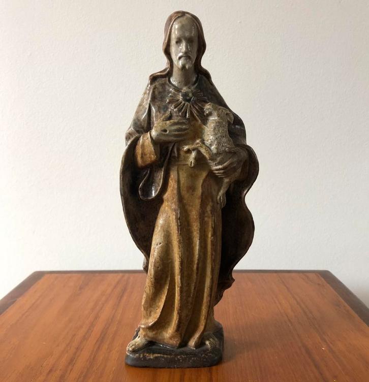 De Goede Herder, Leo Jungblut, Terraco Draak, Beesel, 1953, Antiek en Kunst, Antiek | Religie, Ophalen of Verzenden