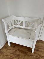 Klepbankje wit hout brocante, Kinderen en Baby's, Kinderkamer | Commodes en Kasten, Gebruikt, 105 cm of meer, Ophalen of Verzenden