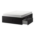 IKEA Brimnes met lades en lattenbodem, 140x200, Ophalen, Gebruikt, Tweepersoons, 140 cm