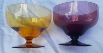 2 glazen coupes Rozendaal Christal Maastricht beschikbaar voor biedingen