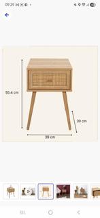 MISOU Nachtkastje Rotan BALI HANNAH, Huis en Inrichting, Ophalen, Minder dan 45 cm, Nieuw, 55 tot 70 cm