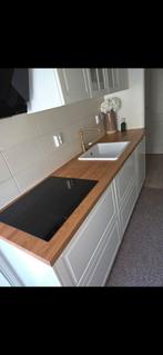 Aanrechtblad met spoelbak, Ophalen of Verzenden, Zo goed als nieuw, Wit, Enkelwandige keuken