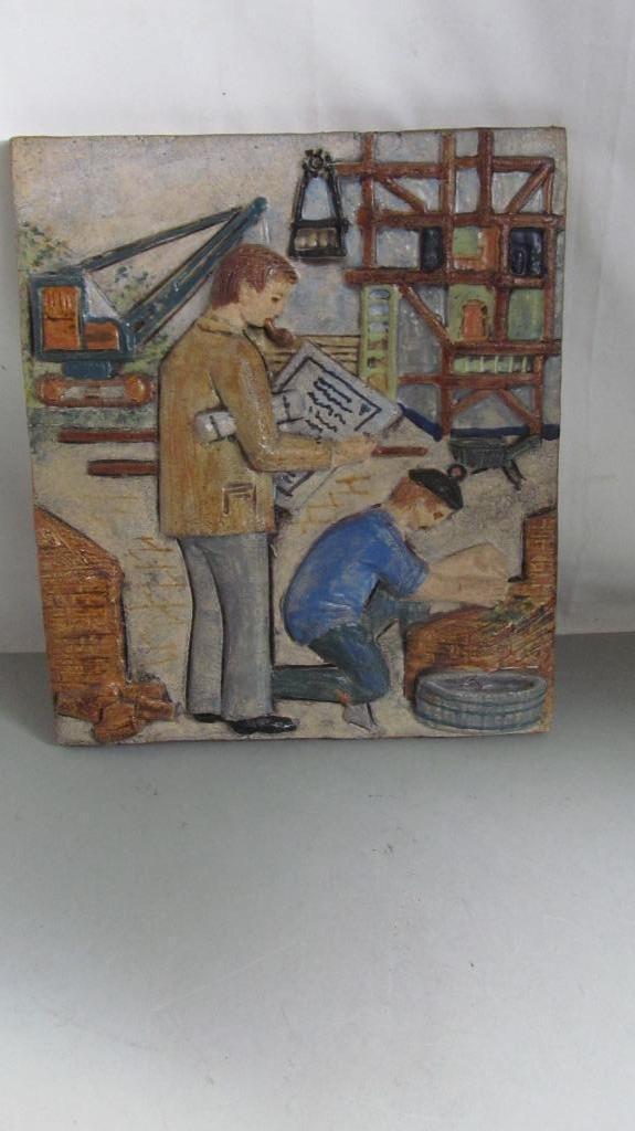 Westraven Utrecht Holland keramiek tegel/gevelsteen jaren'60, Antiek en Kunst, Antiek | Keramiek en Aardewerk, Ophalen of Verzenden