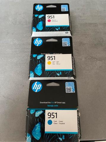 HP 951 cartridge origineel, 3 kleuren beschikbaar voor biedingen