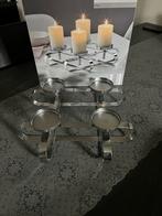 Mooie advent kandelaar, Overige kleuren, Ophalen of Verzenden, Zo goed als nieuw, Zilver