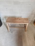 Houten bankje, Huis en Inrichting, Minder dan 50 cm, 125 cm of meer, Ophalen of Verzenden, Zo goed als nieuw