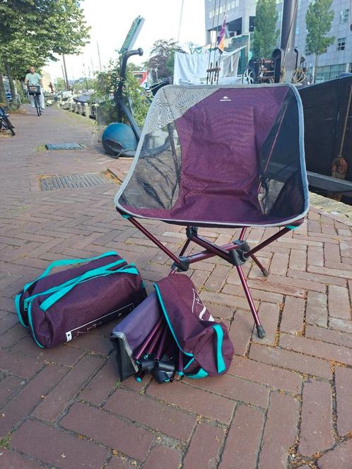 Quechua opvouwbare campingstoelen 4st., Caravans en Kamperen, Kampeermeubelen, Zo goed als nieuw, Campingstoel, Ophalen of Verzenden