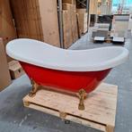 UNIEK Klassiek bad rood met gouden leeuwenpoten nr138