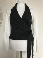 Zwart halter strik giletje maat 40, Ophalen of Verzenden