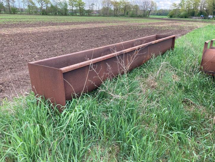 Cortenstalen bloembakken, Tuin en Terras, Bloembakken en Plantenbakken, Gebruikt, Metaal, Tuin, 60 cm of meer, 100 cm of meer