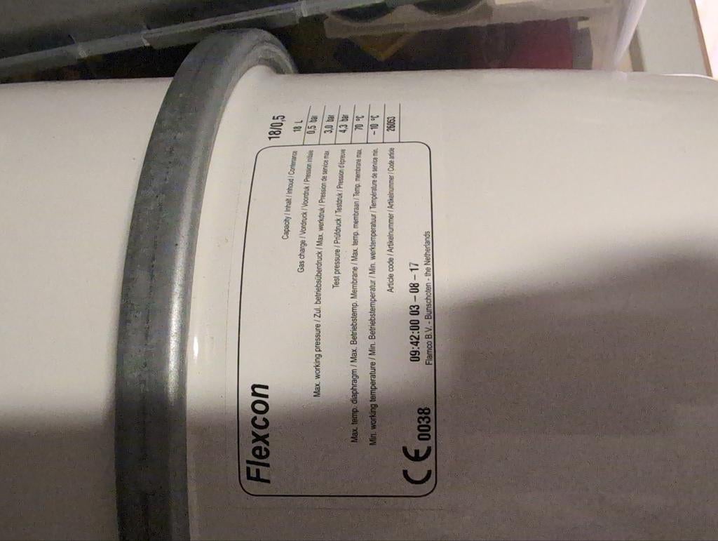 Flexcon expansievat 18 liter nieuw, Nieuw, Ophalen of Verzenden, Minder dan 3 jaar oud, Minder dan 20 liter