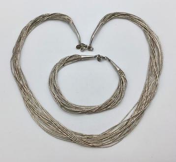 Vintage Navajo ketting zilver 925 waterval ketting liquid beschikbaar voor biedingen