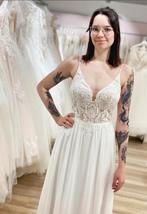 Trouwjurk maat 38/40 open rug, Ophalen of Verzenden, Zo goed als nieuw, Wit, Trouwjurk