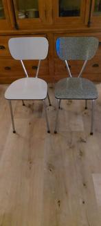 Vintage Formica Keukenstoelen - Setprijs!, Gebruikt, Twee, Overige kleuren, Vintage