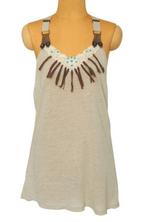 Stardust Avenue top, bohemian linnen, Mt. XL, Kleding | Dames, Tops, Verzenden, Beige, Maat 46/48 (XL) of groter, Zo goed als nieuw