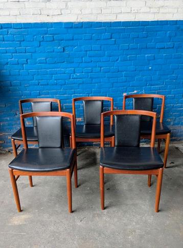 5 vintage Deense stoelen, teak, Findahls møbelfabrik  beschikbaar voor biedingen
