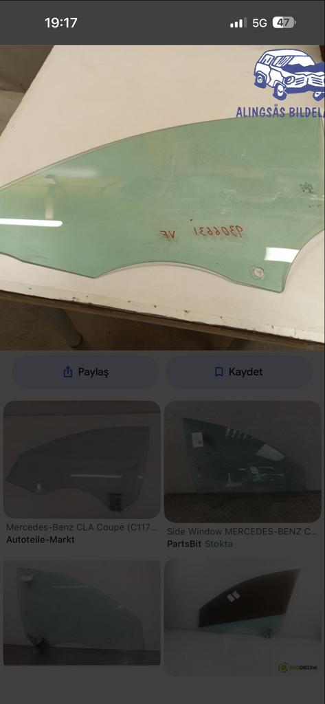 Mercedes CLA Links Voor RAAM, Auto-onderdelen, Ruiten en Toebehoren, Ophalen, Gebruikt, Mercedes-Benz
