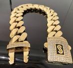 Prachtige 14 karaats gouden cuban armband, Sieraden, Tassen en Uiterlijk, Armbanden, Ophalen of Verzenden, Goud