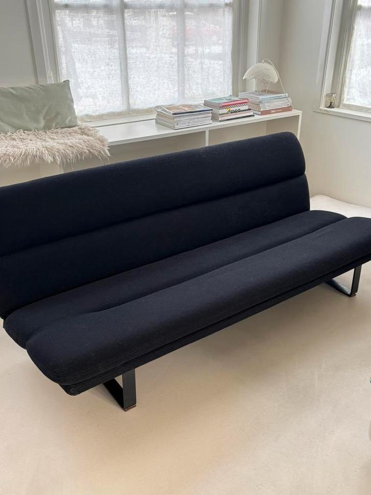 Artifort Kho Liang Ie C683 3-zits bank - Zwart, Huis en Inrichting, Slaapkamer | Slaapbanken, Gebruikt, Overige maten, Tweepersoons