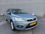 Ford Focus 1.8 Titanium 5D Flexi Fuel (bj 2009) Clima|Navi|P, Auto's, Gebruikt, 4 cilinders, Blauw, 1207 kg