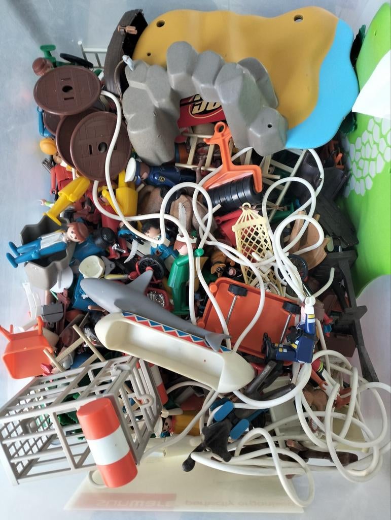 Doos vol Playmobil speelgoed, 1975-2008, Ophalen of Verzenden, Gebruikt, Los playmobil