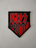 Kiss Army vintage muziek patch embleem glamrock rock band, Verzamelen, Verzenden, Gebruikt, Kleding