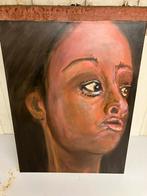 Schilderij portret vrouw Afrikaans creools, Ophalen of Verzenden