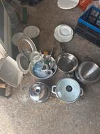Keukenartikelen - Potten, Pannen en Meer, Huis en Inrichting, Keuken | Potten en Pannen, Ophalen, Gebruikt, Rvs, Pannenset