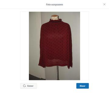 Ganni bordeaux polkadot Carlton Georgette blouse maat 36 beschikbaar voor biedingen