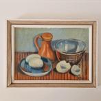 D. Morrison olieverf op schildersbord stilleven, Antiek en Kunst, Ophalen of Verzenden