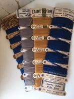 Lange oude Franse kaartjes met wol, Antiek en Kunst, Curiosa en Brocante, Ophalen of Verzenden