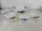 Arcopal retro melkglas set kom druif Fruits de France, Antiek en Kunst, Antiek | Servies los, Ophalen of Verzenden