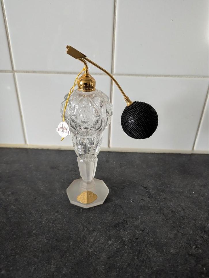 Vintage Kristallen Parfumverstuiver Royal Gregor Bavaria, Antiek en Kunst, Antiek | Glas en Kristal, Ophalen of Verzenden