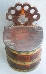 Om 1800-1850 Keuken Zoutbak Volkskunst Duigen Ton Tonnetje, Antiek en Kunst, Ophalen of Verzenden