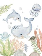 Kinderposter Poster Dieren in de Oceaan Little Dreamzzz, Nieuw, Ophalen of Verzenden, Wanddecoratie, Support@littledreamers.nl