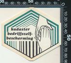 Sticker: Kadaster - Bedrijfszelfbescherming, Verzenden, Zo goed als nieuw, Bedrijf of Vereniging