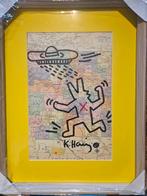 Tekening Keith Haring UFO op kaart, Ophalen of Verzenden