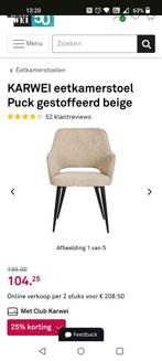 Karwei Stoel Puck 2x, Ophalen, Zo goed als nieuw, Twee
