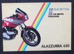 Folder Cagiva Alazzurra 650 - circa 1987 (Italiaans) - 4 blz, Motoren, Verzenden, Overige merken