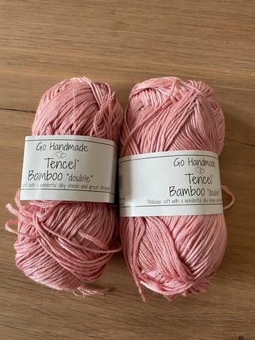 Go Handmade Tencel Bamboo Garen - Lichtroze beschikbaar voor biedingen