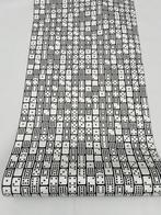 Vliesbehang domino print zwart/wit €5 per rol., Huis en Inrichting, Ophalen, 10 tot 25 m², Wit