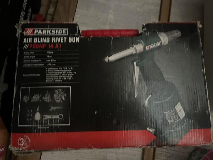 Parkside Pneumatische Popnageltang - Nieuw in doos!, Doe-het-zelf en Verbouw, Gereedschap | Handgereedschap, Nieuw, Ophalen of Verzenden