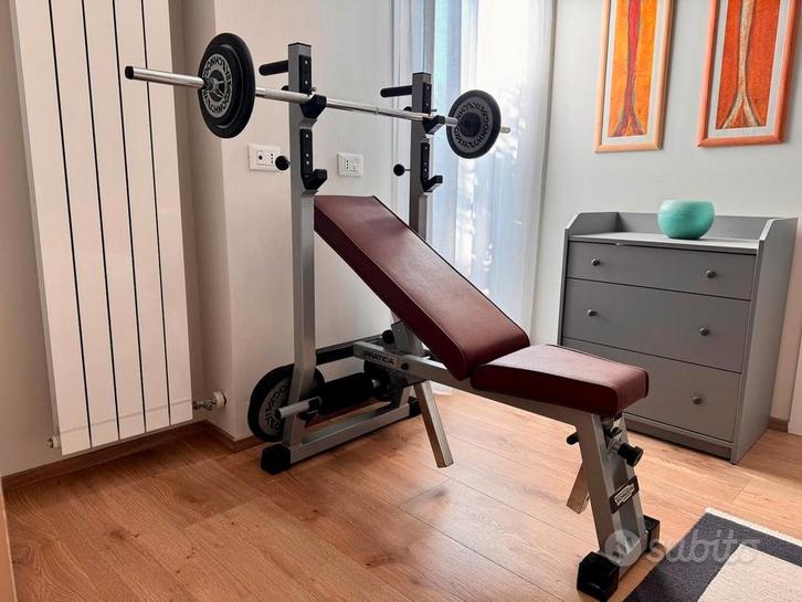 TechnoGym Halterbank set, Sport en Fitness, Fitnessmaterialen, Zo goed als nieuw, Fitnessbank, Ophalen