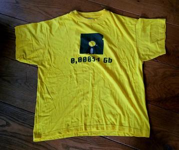 T-shirt - shirt - geel - afbeelding: floppy - nieuw beschikbaar voor biedingen