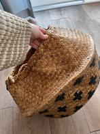 Bloomingville rieten mand - gebruikt, Huis en Inrichting, Woonaccessoires | Schalen en Manden, Gebruikt, Mand, Rond, Ophalen of Verzenden