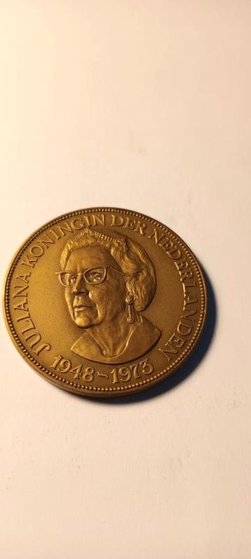 Juliana 25 Jaar Regeringsjubileum Penning beschikbaar voor biedingen